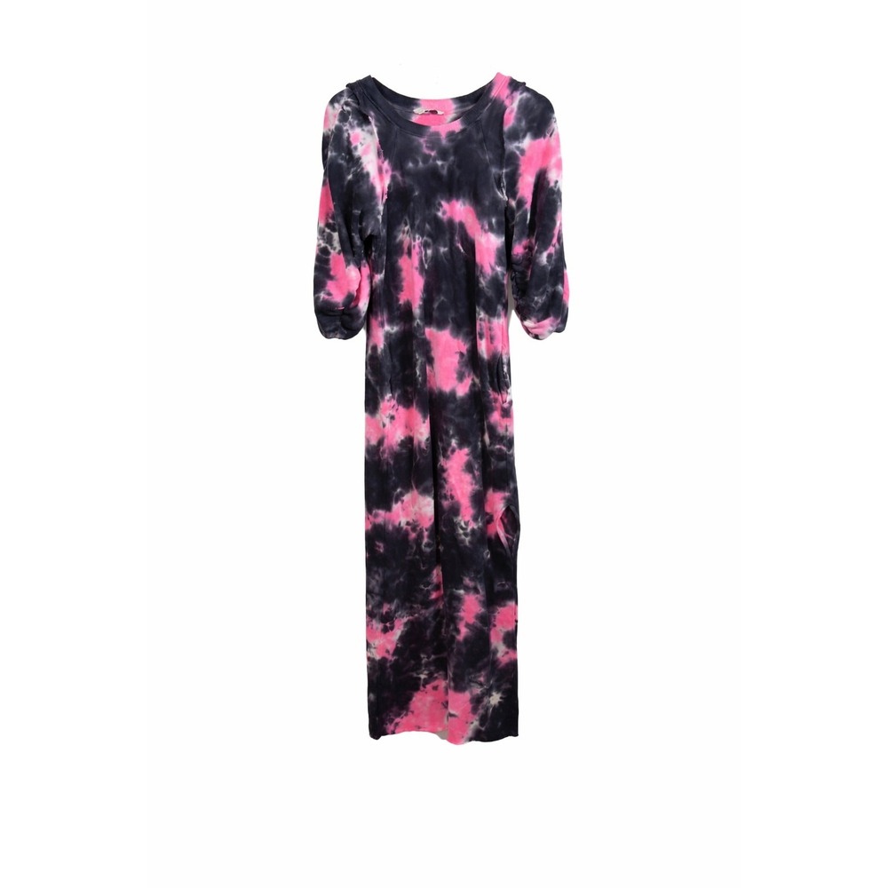Something Navy Blue Pink Tie Dyed Sweatshirt Dress Size Small